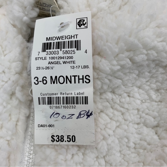 First Impressions Baby Hooded Fleece Coverall 3-6Months - Picture 3 of 10